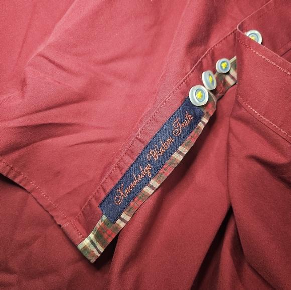 Robert Graham X Shirt Men's Medium Long Sleeve Button Up Flip Up Cuffs Red - Picture 4 of 9